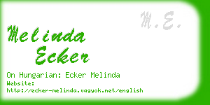 melinda ecker business card